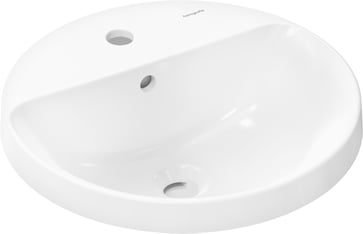 hansgrohe Xuniva S Above counter basin 450/450 with tap hole and overflow, white 60159450