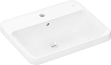 hansgrohe Xuniva Q Above counter basin 550/450 with tap hole and overflow, white 60162450