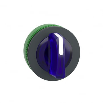 Harmony flush drejegreb i plast for LED med 3 positioner og fjeder-retur til midt i blå farve ZB5FK1563