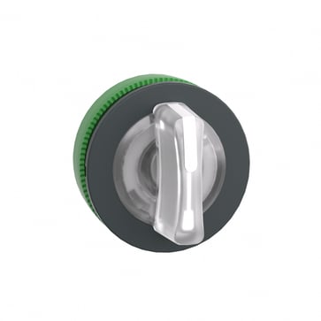 Harmony flush drejegreb i plast for LED med 3 positioner og fjeder-retur fra V-til-M i hvid farve ZB5FK1713
