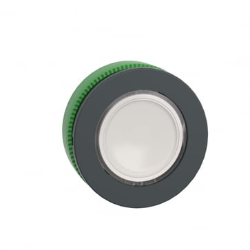 Harmony flush lampetrykshoved i plast for LED med fjeder-retur og plan trykflade i hvid farve ZB5FW313