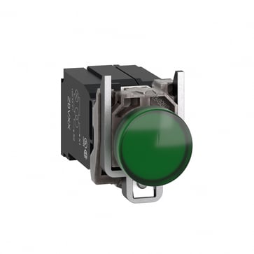 Harmony signallampe komplet med LED i grøn farve med 400V trafo XB4BV5B3