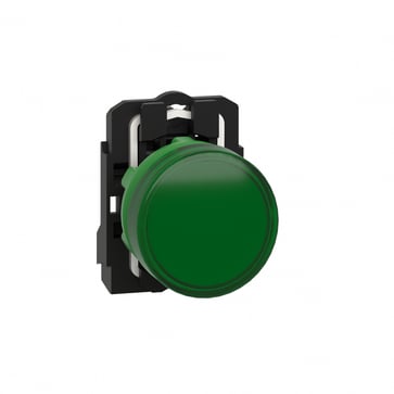 Harmony signallampe komplet med LED i grøn farve og 110-120VAC forsyning XB5AVG3