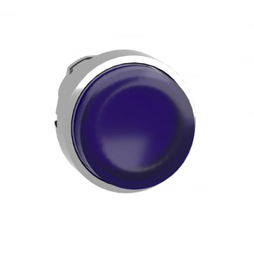 Harmony trykknaphoved i metal for LED med kip-funktion og ophøjet trykflade i blå farve ZB4BH63