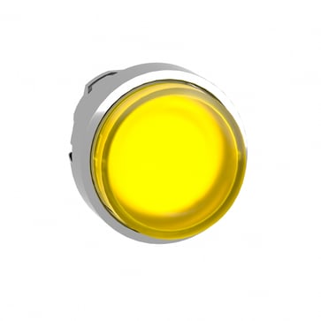 Harmony trykknaphoved i metal for LED med kip-funktion og ophøjet trykflade i gul farve ZB4BH83