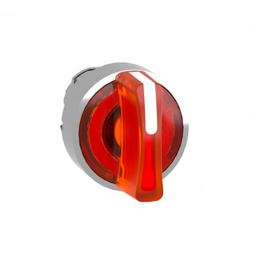 Harmony drejegreb i metal for LED med 3 positioner og fjeder-retur til midt i orange farve ZB4BK1553