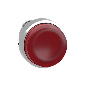 Harmony lampetrykhoved i metal for LED med fjeder-retur og ophøjet trykflade i rød farve ZB4BW143