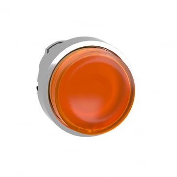 Harmony lampetrykhoved i metal for LED med fjeder-retur og ophøjet trykflade i orange farve ZB4BW153
