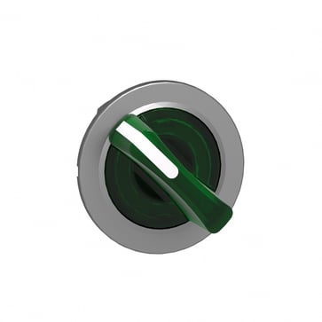 Harmony flush drejegreb i metal for LED med 2 positioner og fjeder-retur fra H-til-V i grøn farve ZB4FK1433