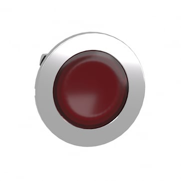 Harmony flush signallampehoved for LED med linse i rød farve ZB4FV043