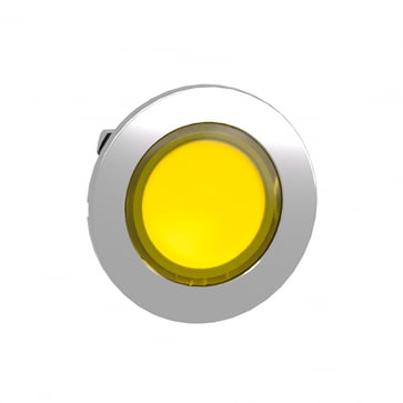 Harmony flush signallampehoved for LED med linse i gul farve ZB4FV083