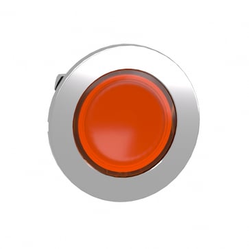 Harmony flush lampetrykshoved i metal for LED med fjeder-retur og plan trykflade i orange farve ZB4FW353