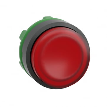 Harmony trykknapshoved i plast for LED med kip-funktion og ophøjet trykflade i rød farve ZB5AH43