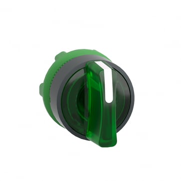 Harmony drejegreb i plast for LED med 3 positioner og fjeder-retur til midt i grøn farve ZB5AK1533