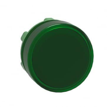 Harmony signallampehoved i plast for LED med linse i grøn farve ZB5AV033