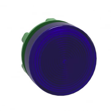 Harmony signallampehoved i plast for LED med riflet linse til udendørs brug i blå farve ZB5AV063S