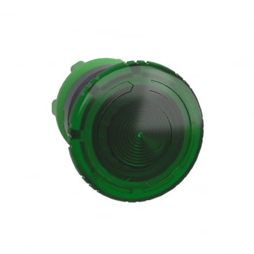 Harmony paddetrykshoved i plast for LED med Ø40 mm paddehoved i grøn farve og drej for at frigøre ZB5AW733
