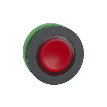 Harmony flush trykknapshoved i plast med fjeder-retur f/LED og label i rød farve ZB5FA48