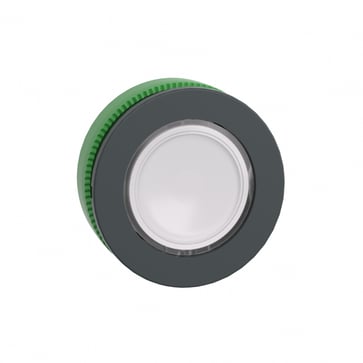 Harmony flush trykknapshoved i plast med kip-funktion f/LED og label under den hvide trykflade ZB5FH013