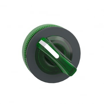 Harmony flush drejegreb i plast for LED med 2 faste positioner i grøn farve ZB5FK1233