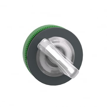 Harmony flush drejegreb i plast for LED med 2 positioner og fjeder-retur fra H-til-V i hvid farve ZB5FK1413