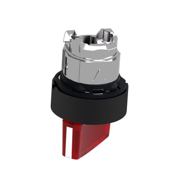 Harmony drejegreb i sort metal for LED med 2 faste positioner i rød farve ZB4BK12437