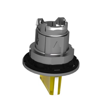 Harmony flush drejegreb i metal for LED med 3 faste positioner i gul farve ZB4FK1383