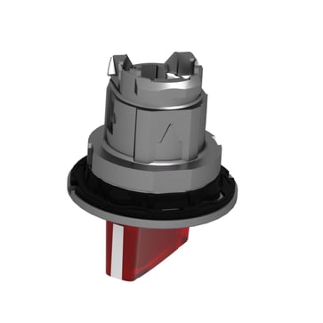Harmony flush drejegreb i metal for LED med 2 positioner og fjeder-retur fra H-til-V i rød farve ZB4FK1443
