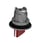 Harmony flush drejegreb i metal for LED med 2 positioner og fjeder-retur fra H-til-V i rød farve ZB4FK1443 miniature