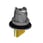 Harmony flush drejegreb i metal for LED med 2 positioner og fjeder-retur fra H-til-V i gul farve ZB4FK1483 miniature
