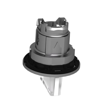 Harmony flush drejegreb i metal for LED med 3 positioner og fjeder-retur fra H-til-M i hvid farve ZB4FK1813