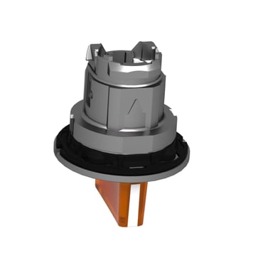 Harmony flush drejegreb i metal for LED med 3 positioner og fjeder-retur fra H-til-M i orange farve ZB4FK1853