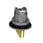 Harmony flush drejegreb i metal for LED med 3 positioner og fjeder-retur fra H-til-M i gul farve ZB4FK1883 miniature