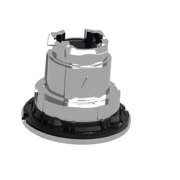 Harmony flush lampetrykshoved i metal for LED med fjeder-retur og ophøjet trykflade i hvid farve ZB4FW113