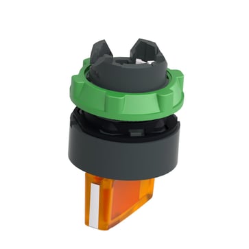 Harmony drejegreb i plast for LED med 2 positioner og fjeder-retur fra H-til-V i orange farve ZB5AK1453