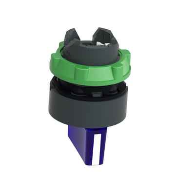 Harmony drejegreb i plast for LED med 3 positioner og fjeder-retur til midt i blå farve ZB5AK1563