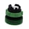 Harmony signallampehoved i plast for LED med riflet linse til udendørs brug i grøn farve ZB5AV033S miniature
