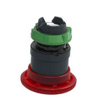 Harmony paddetrykshoved i plast for LED med Ø40 mm paddehoved i rød farve og drej for at frigøre ZB5AW743