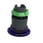 Harmony paddetrykshoved i plast for LED med Ø40 mm paddehoved i blå farve og drej for at frigøre ZB5AW763 miniature