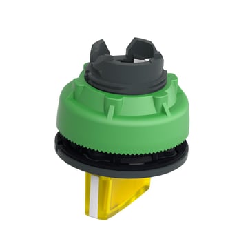 Harmony flush drejegreb i plast for LED med 2 faste positioner i gul farve ZB5FK1283