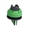 Harmony flush drejegreb i plast for LED med 3 faste positioner i grøn farve ZB5FK1333 miniature