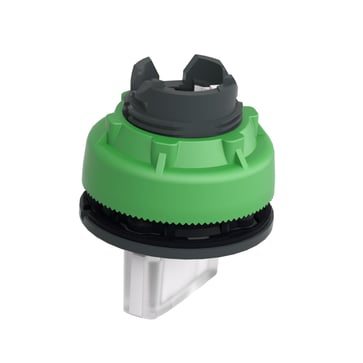 Harmony flush drejegreb i plast for LED med 2 positioner og fjeder-retur fra H-til-V i hvid farve ZB5FK1413