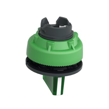 Harmony flush drejegreb i plast for LED med 3 positioner og fjeder-retur til midt i grøn farve ZB5FK1533
