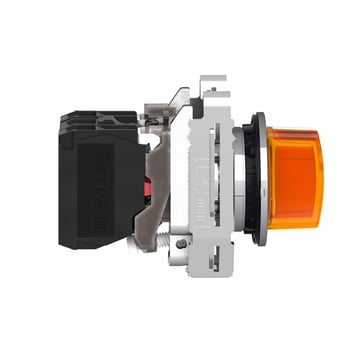 Harmony flush drejeafbryder komplet med LED og 3 faste positioner i orange 24VAC/DC 1xNO+1xNC, XB4FK135B5 XB4FK135B5