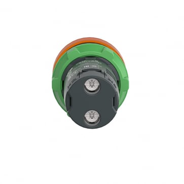 Harmony signallampe helstøbt med kraftig LED i orange farve og 110-120VAC forsyning XB5EVG5