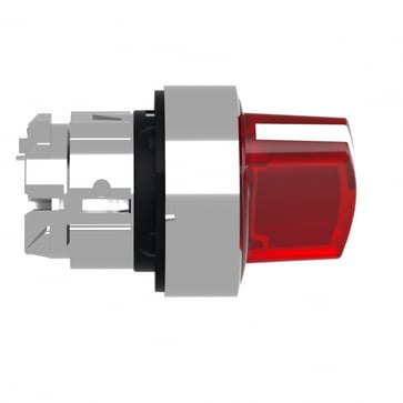 Harmony drejegreb i metal for LED med 2 positioner og fjeder-retur fra H-til-V i rød farve ZB4BK1443