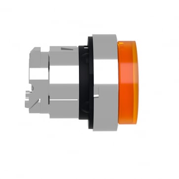 Harmony lampetrykhoved i metal for LED med fjeder-retur og ophøjet trykflade i orange farve ZB4BW153