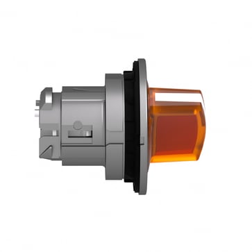 Harmony flush drejegreb i metal for LED med 2 faste positioner i orange farve ZB4FK1253