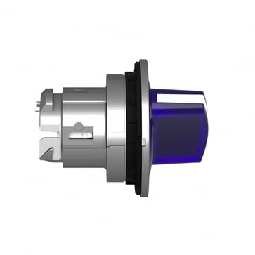 Harmony flush drejegreb i metal for LED med 2 positioner og fjeder-retur fra H-til-V i blå farve ZB4FK1463