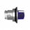 Harmony flush drejegreb i metal for LED med 2 positioner og fjeder-retur fra H-til-V i blå farve ZB4FK1463 miniature